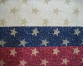 Patriotic Americana Fabric By The Yard Patty Reed Heart of America Collection 4th of July Stars Stripes Glitter Crafting Sewing
