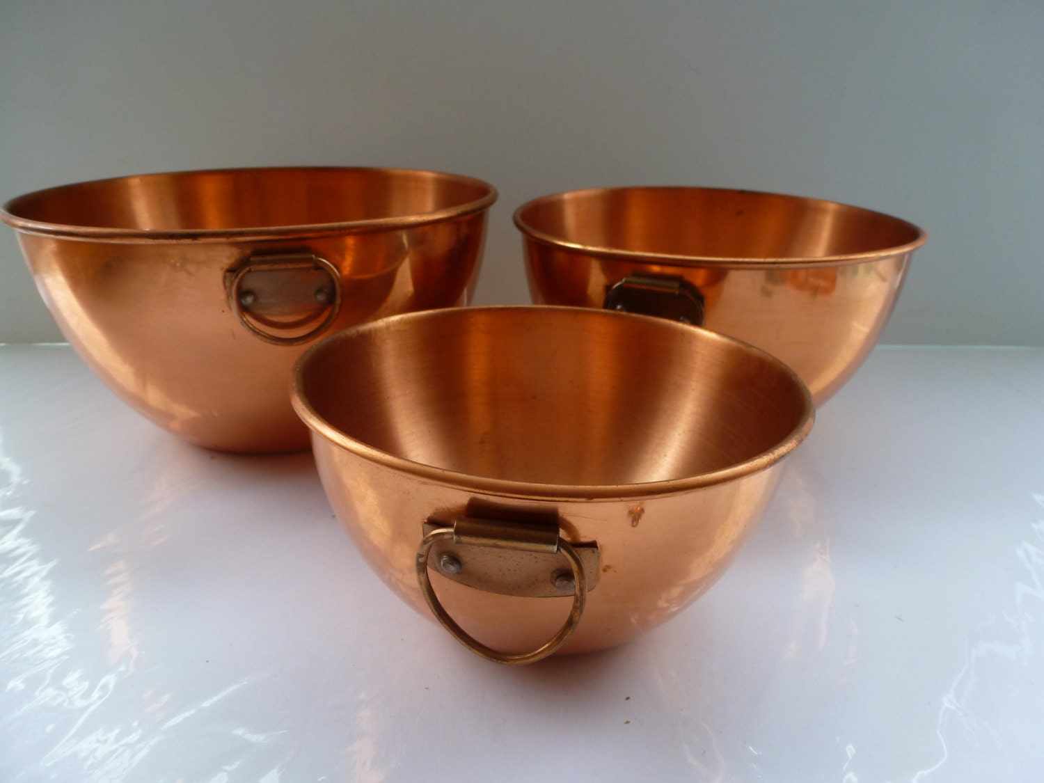 Vintage Copper Nesting Bowls 3 Copper Nesting Bowls Vintage