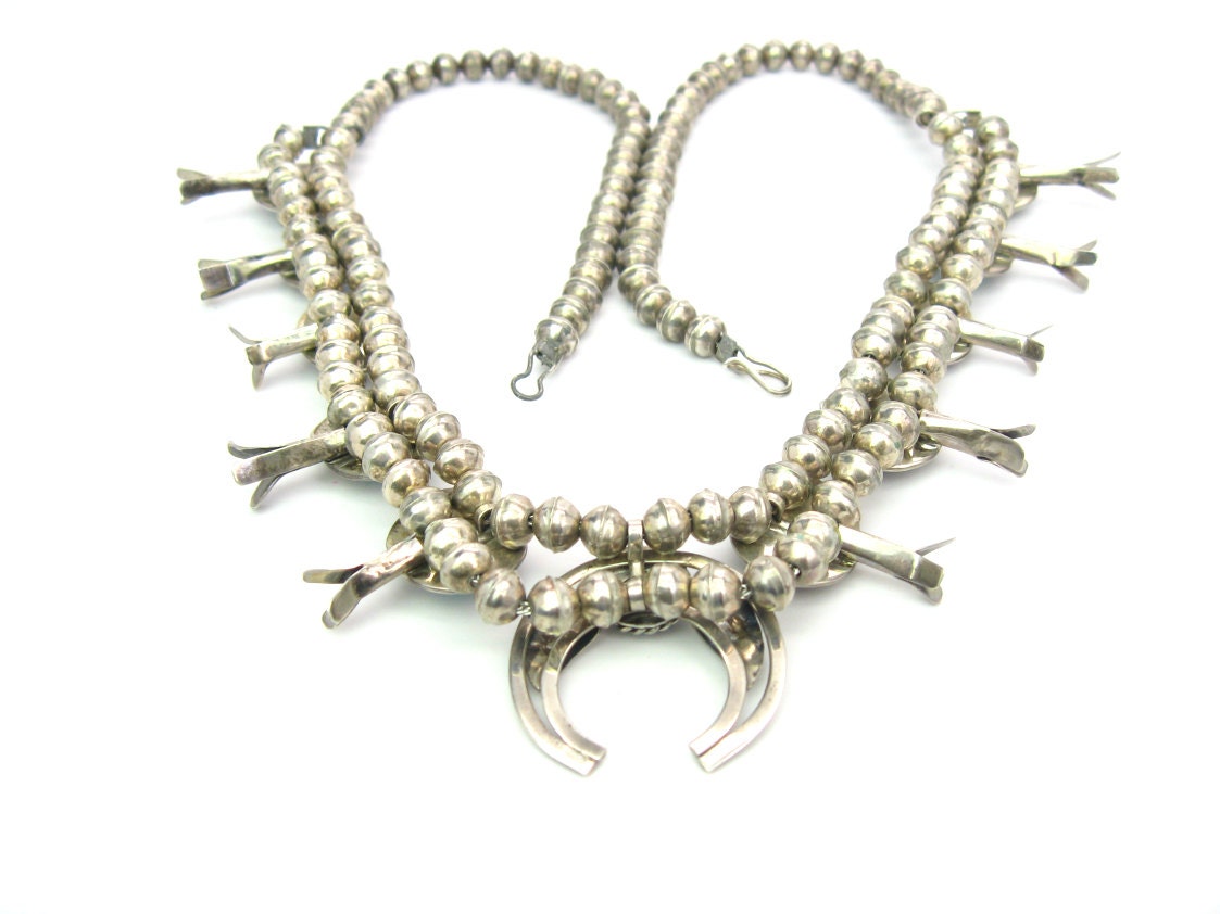 Squash Blossom Necklace. Crescent Naja. Native American