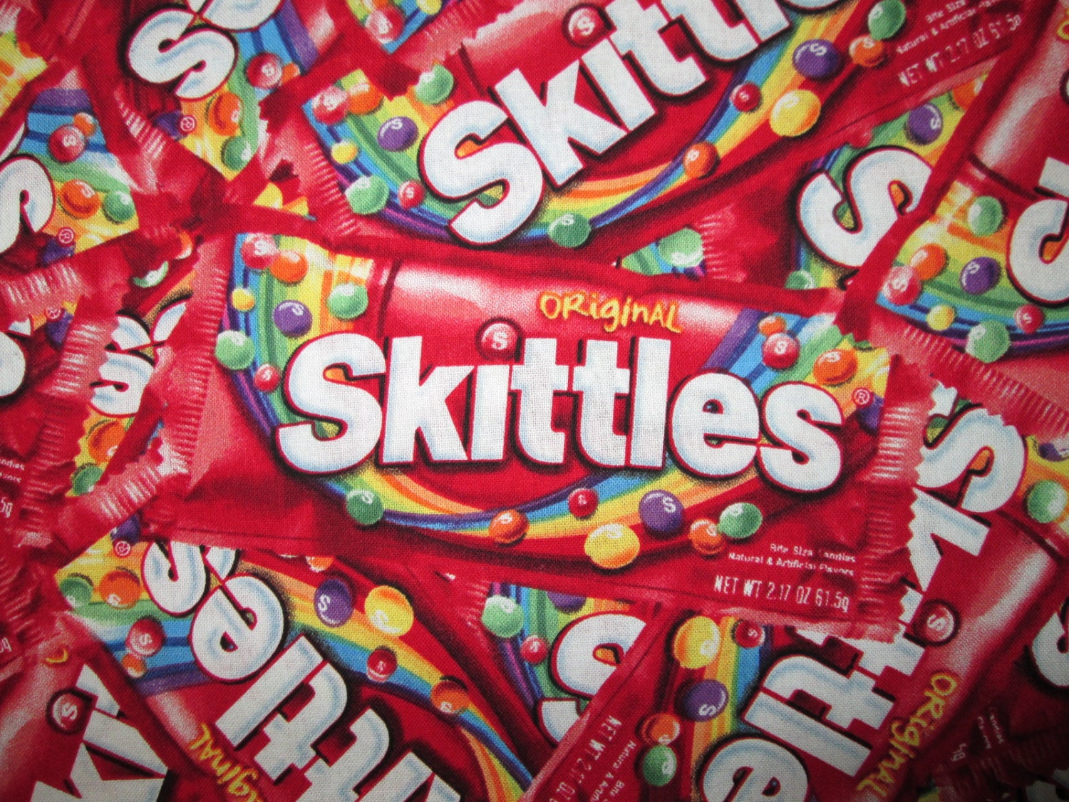 Skittles Candy Realistic Colors Cotton Fabric Fat Quarter or