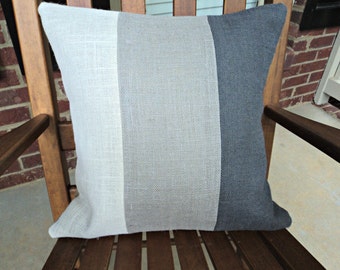 Gray Burlap Pillow Cover Modern Rustic Home Decor Throw Pillows Ombre Covers Decorative Gray Burlap Pillow Cover Modern Rustic Home Decor Throw Pillows Ombre Covers Decorative