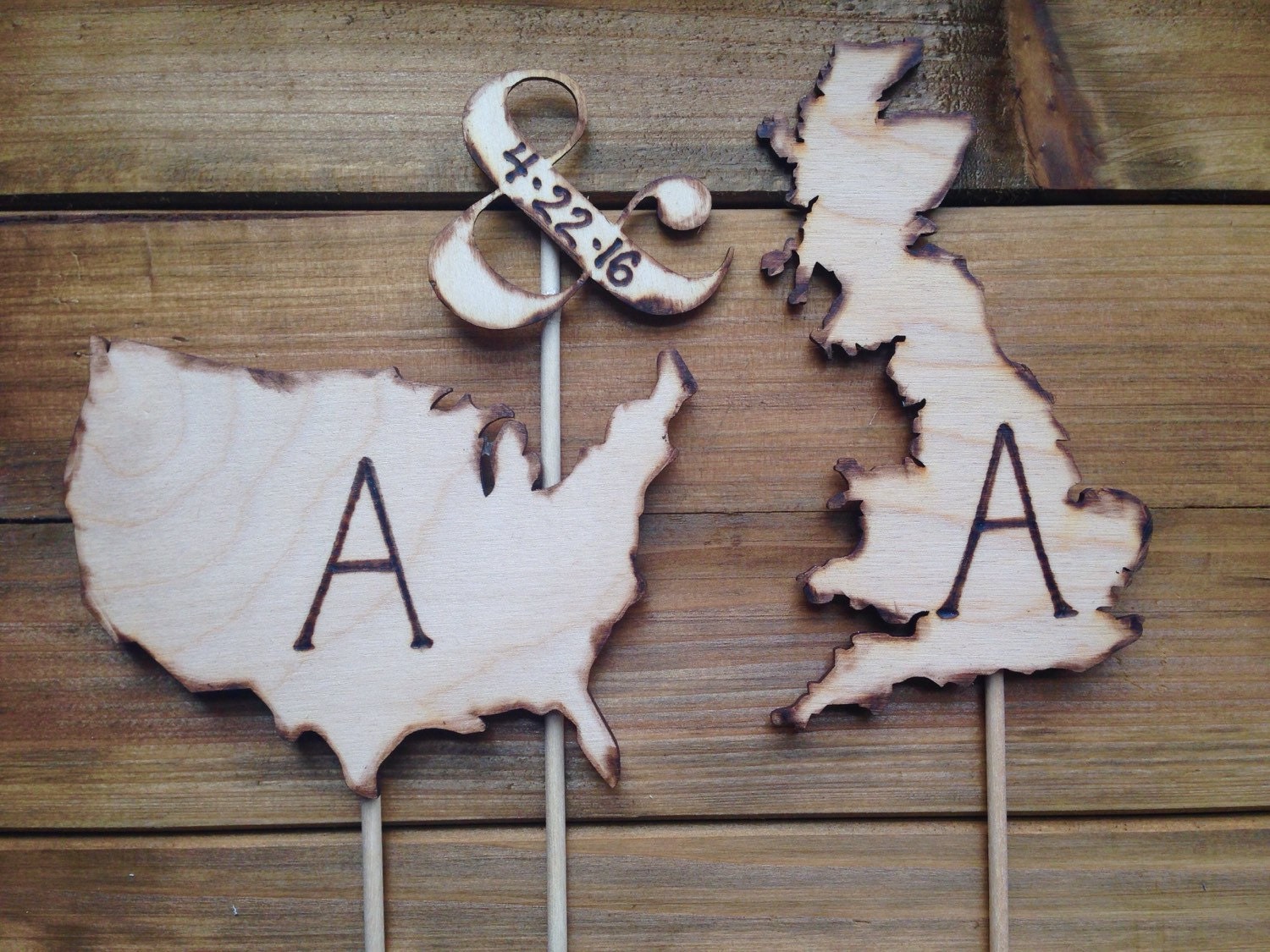 USA &/or International Wedding Cake Topper Your