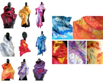 Nuno Felted Scarf Tutorial, Nuno Felting Tutorial and Videos, Learn To Felt, Learn To Nuno Felt, Nuno Felting Tutorial, Nuno Felted Scarf