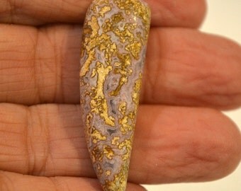 Lavender jasper cabochon. 13 x 38 x 6.1 mm very unusual