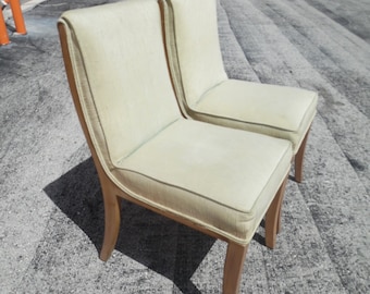 SIDE BY SIDE / Pair Of Heywood Wakefield Side Dining Chairs / Mid Century / No Repairs Needed