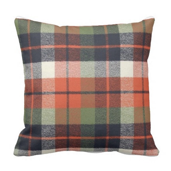 plaid pillows flannel pillows fall pillows pillow covers