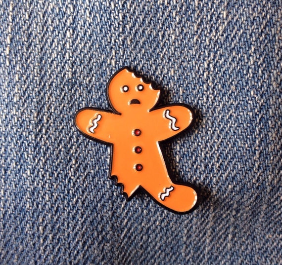 Gingerbread Man Enamel Pin Badge 