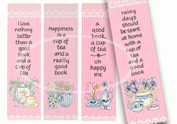 Printable Tea Bookmarks Digital Download Tea Lovers