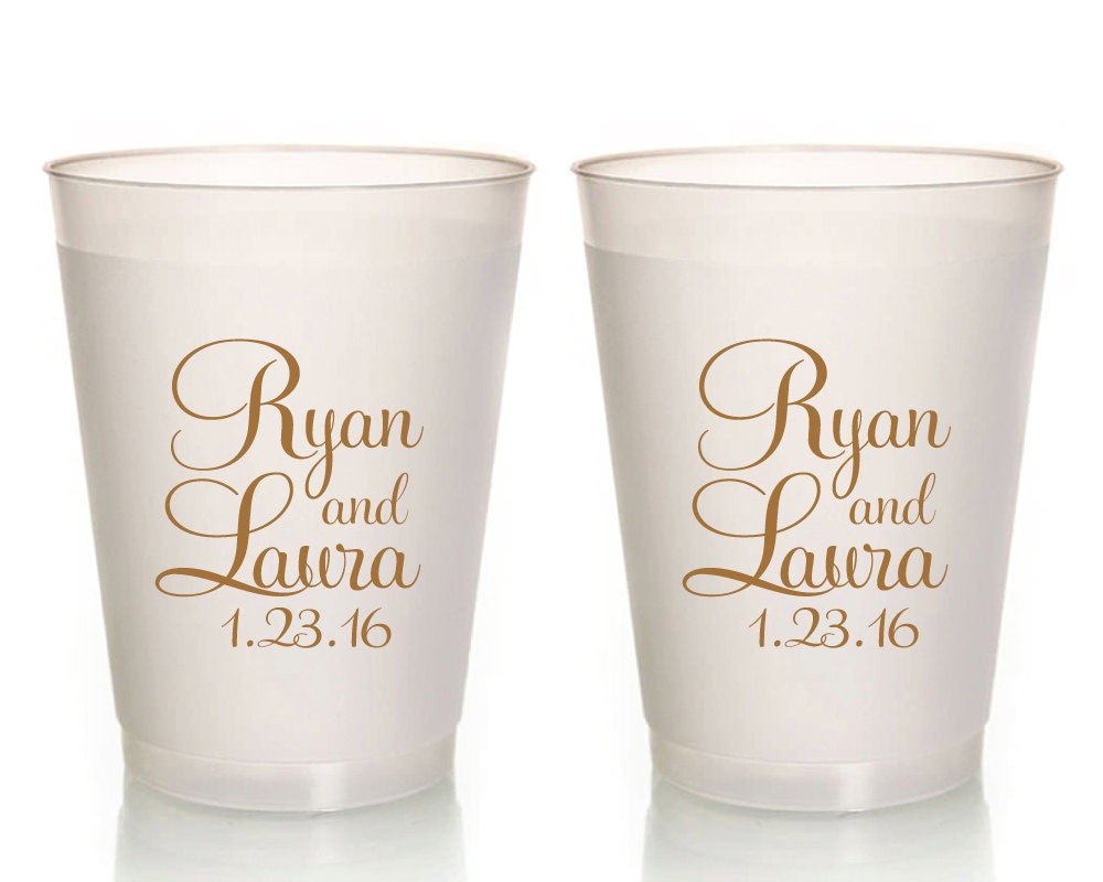 Wedding Cups Personalized Frosted Cups Plastic Party Cups