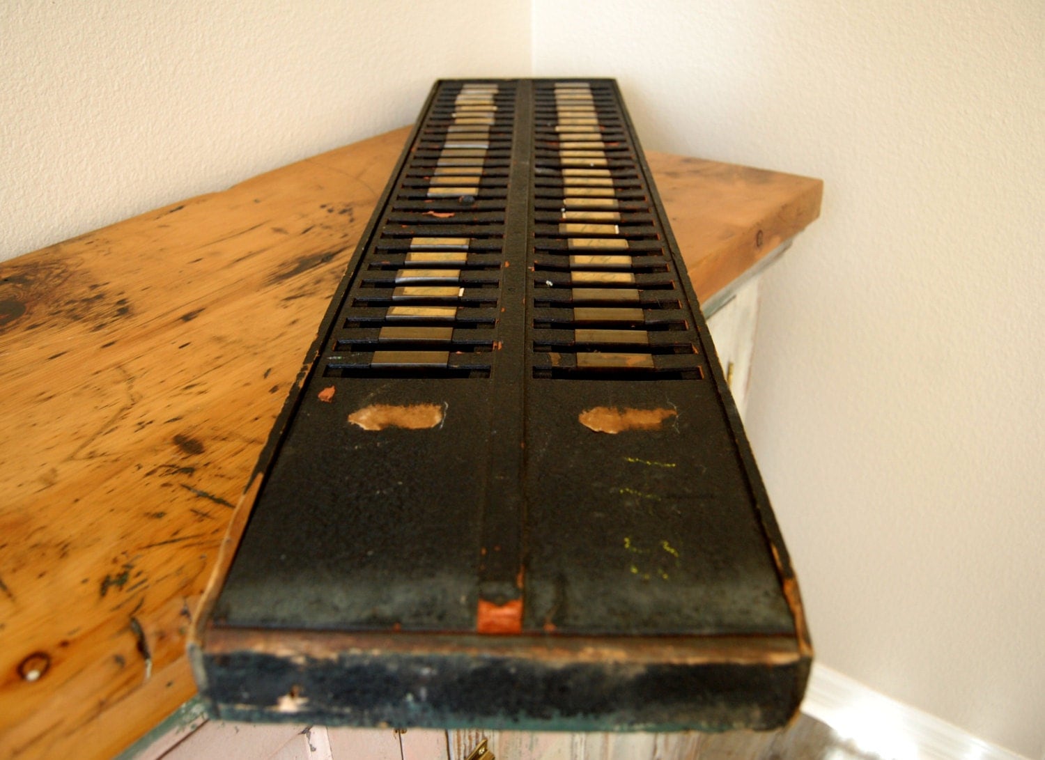 Vintage Time Card Rack Vintage Wooden Time Card Holder