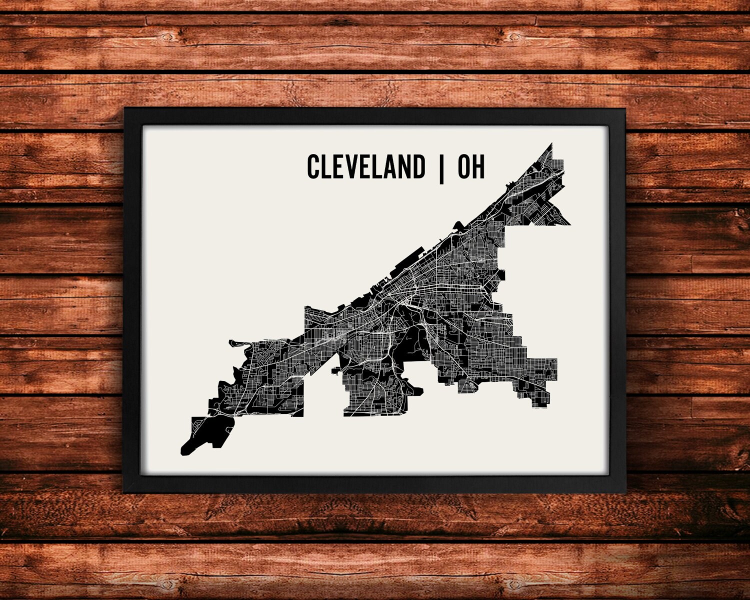 Cleveland Map Art Print Cleveland Print Cleveland Art