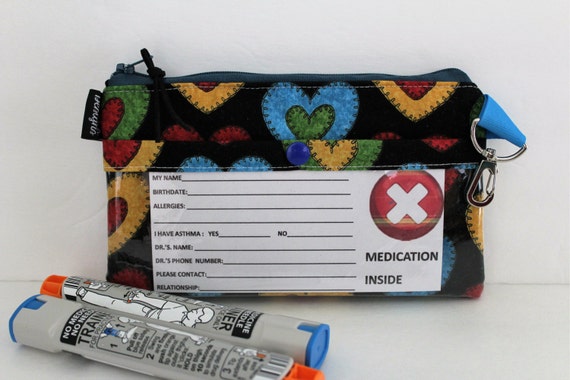 EpiPen Case 8 x 5 Insulated Zipper Top Snack EpiPen Case 8 x 5 Insulated Zipper Top Snack