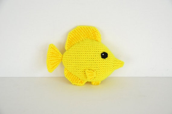 Yellow Tang Fish Crochet Pattern Tang Fish Amigurumi Pattern