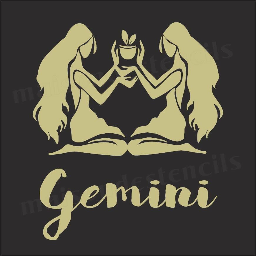 Euro Stencil Designs Gemini symbol 12x12 Stencil for