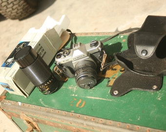 PENTEX VINTAGE Camera Set Including: Sears Mirco 80-200 mm Len, With Case, Student Camera, 35mm