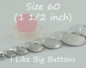 100 FLAT BACK Size 60 (1 1/2 Inch) Fabric Cover Buttons/Button (Ships from the USA) Use to make Fabric Covered Buttons