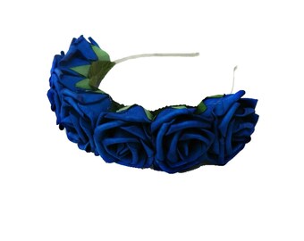 Lana Del Rey Flower Crown :Royal Blue Rose / Pastel goth, Pastel grunge, Flower Halo, Music Festival, Rave, Music Festival