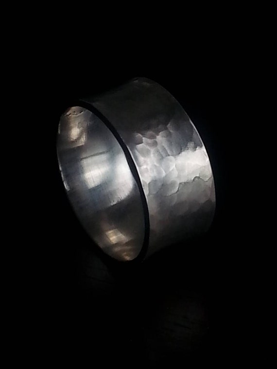 Nafsu - Silver Hammered Hoop M I Silver main image 0