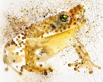 Martinefa's Original watercolor and Ink "Crapaud"