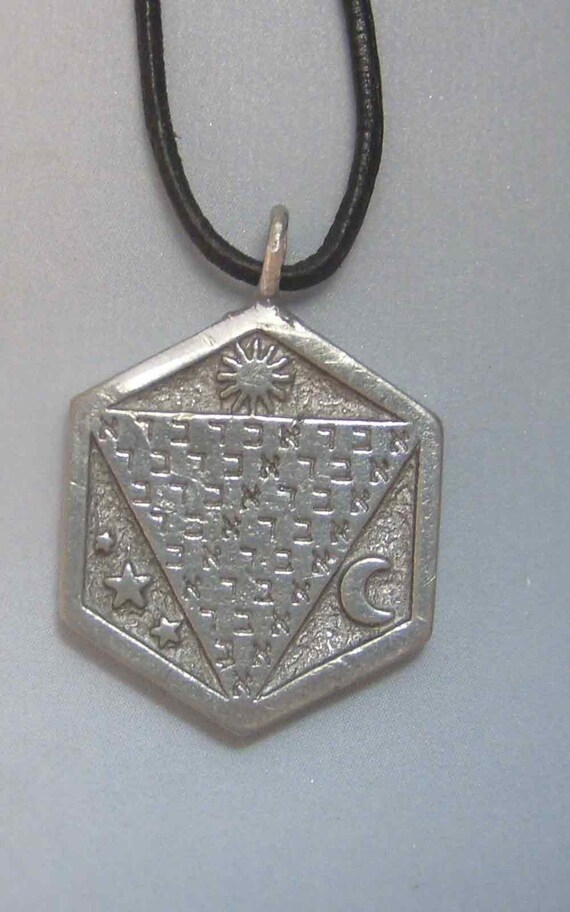 talisman Abracadabra abraxa pendant charm amulet sterling