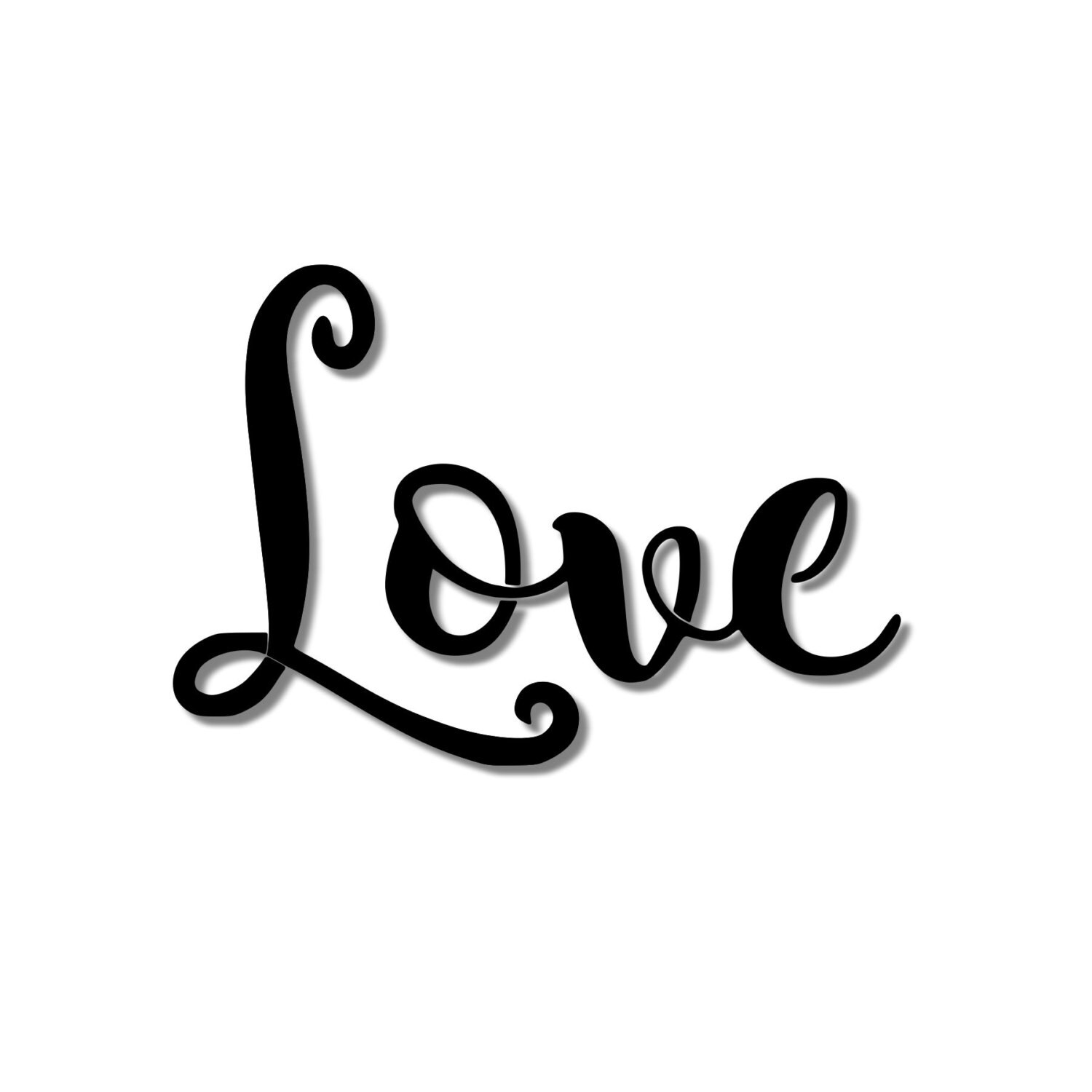 Love Cursive Script Stencil By MeadowFlowerDesigns On Etsy