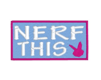 2 Inch Fully Embroidered DVa inspired Nerf This or Play To Win patch