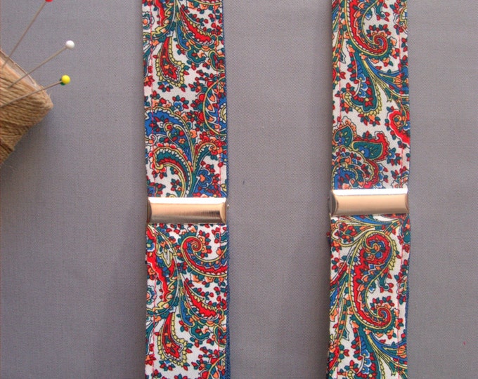 Two Sided Womens Suspenders, Suspenders for her, Braces, Reversible suspenders, gift for her, girlfriend gift, Floral suspenders, valentines
