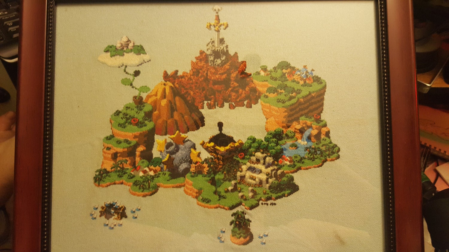 Super Mario RPG World Map Cross Stitch Pattern