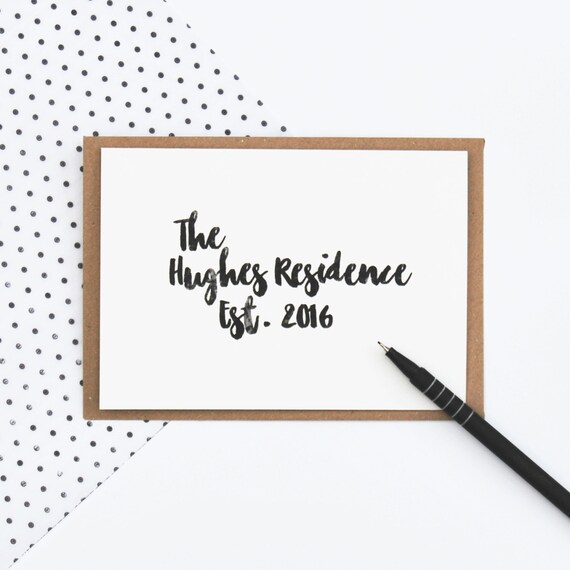 Personalised Family Name Card by studiothirtytwoUK on Etsy