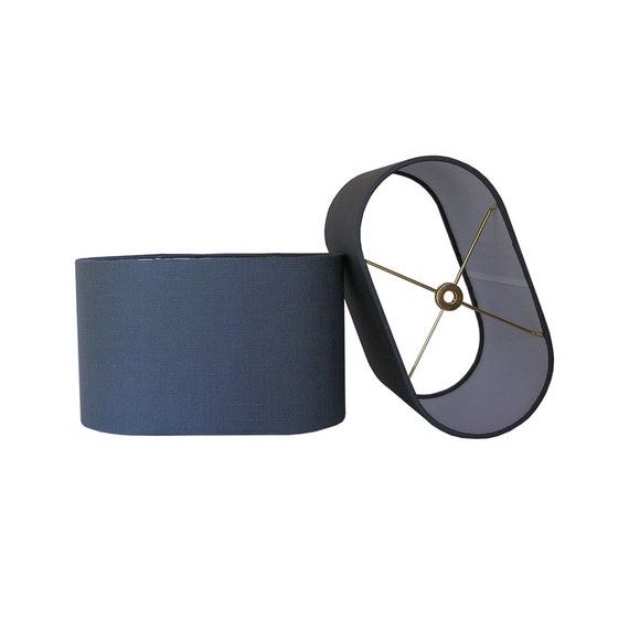Oval Lamp Shade Custom Lamp Shade Linen Lamp Shade Grey