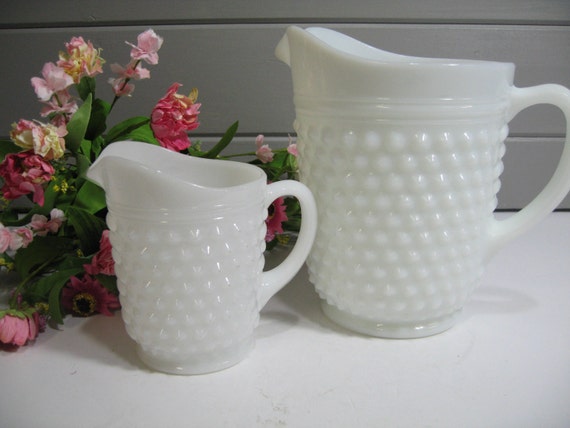 Small Milk Glass Pitcher Milk Glass Creamer Milk Pitcher