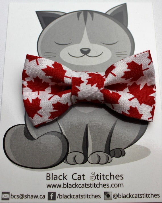 Items similar to Maple  Leaf  Cat  Bow Tie Dog Bowtie 