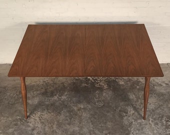 Walnut Mid-Century Modern Dining Table W/Extension By Hy-Lan Furniture - SHIPPING NOT INCLUDED