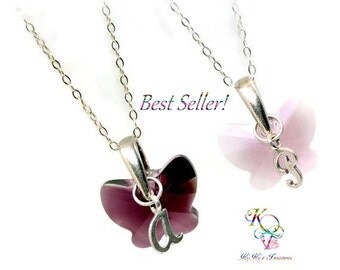 Butterfly Necklace, Personalized Necklace, Butterfly Jewelry, Little Girl Necklace, Little Girl Gifts, Little Girl Jewelry, Butterfly Gifts