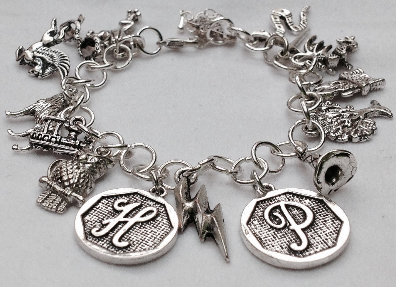 Story themed charm bracelet Harry Potter themed by katmartin2