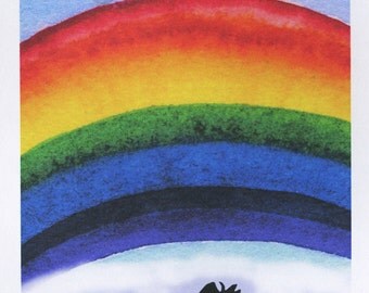 Scottie Dog Greeting card 'Rainbow' Pet Sympathy