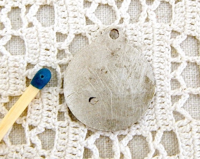 Vintage Silver Saint Christopher Medallion / Religious Jewelry / Catholic Pendant / St Chris / Religion Traveller Charm / Tourist / Religion Vintage Silver Saint Christopher Medallion / Religious Jewelry / Catholic Pendant / St Chris / Religion Traveller Charm / Tourist / Religion