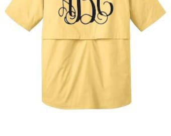 Monogrammed Fishing Shirts Short sleeve, Bathing Suit cover up