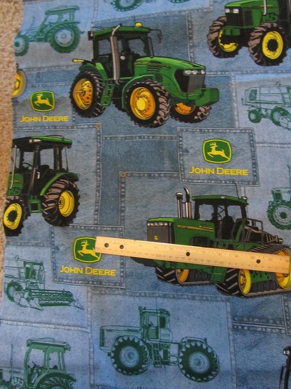 John Deere Blue Denim Tractor/Combine Cotton Fabric by the Yard from ...