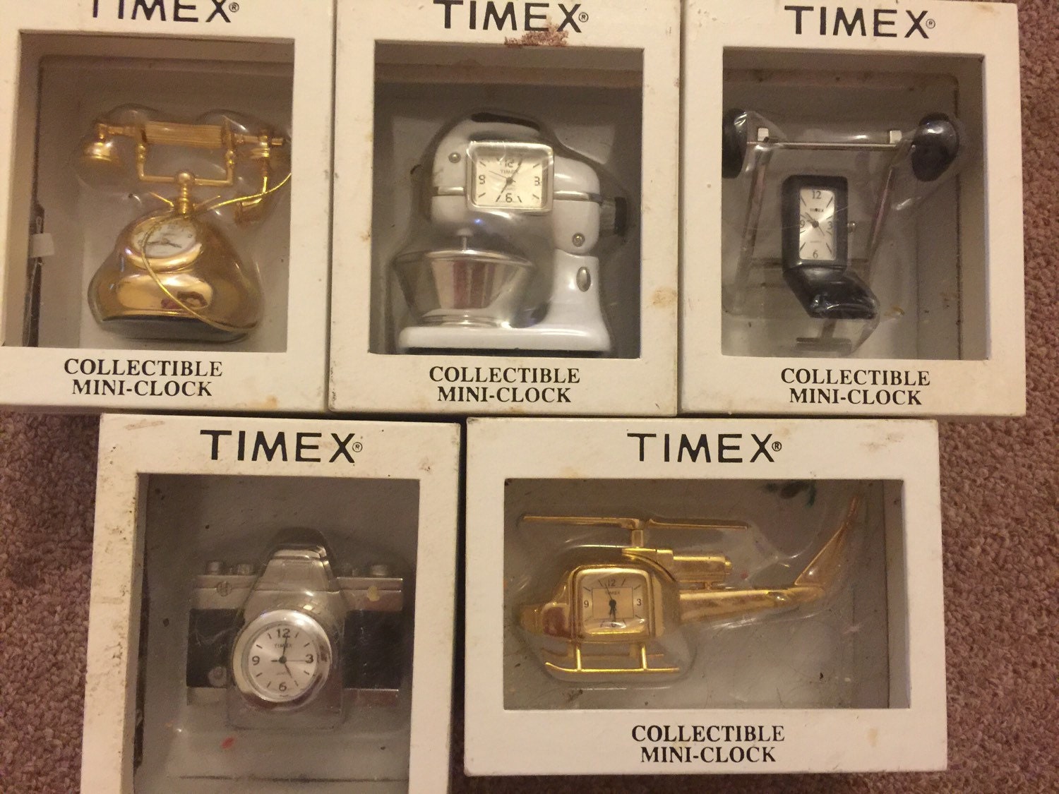 Vintage Timex Collectible MiniClocks