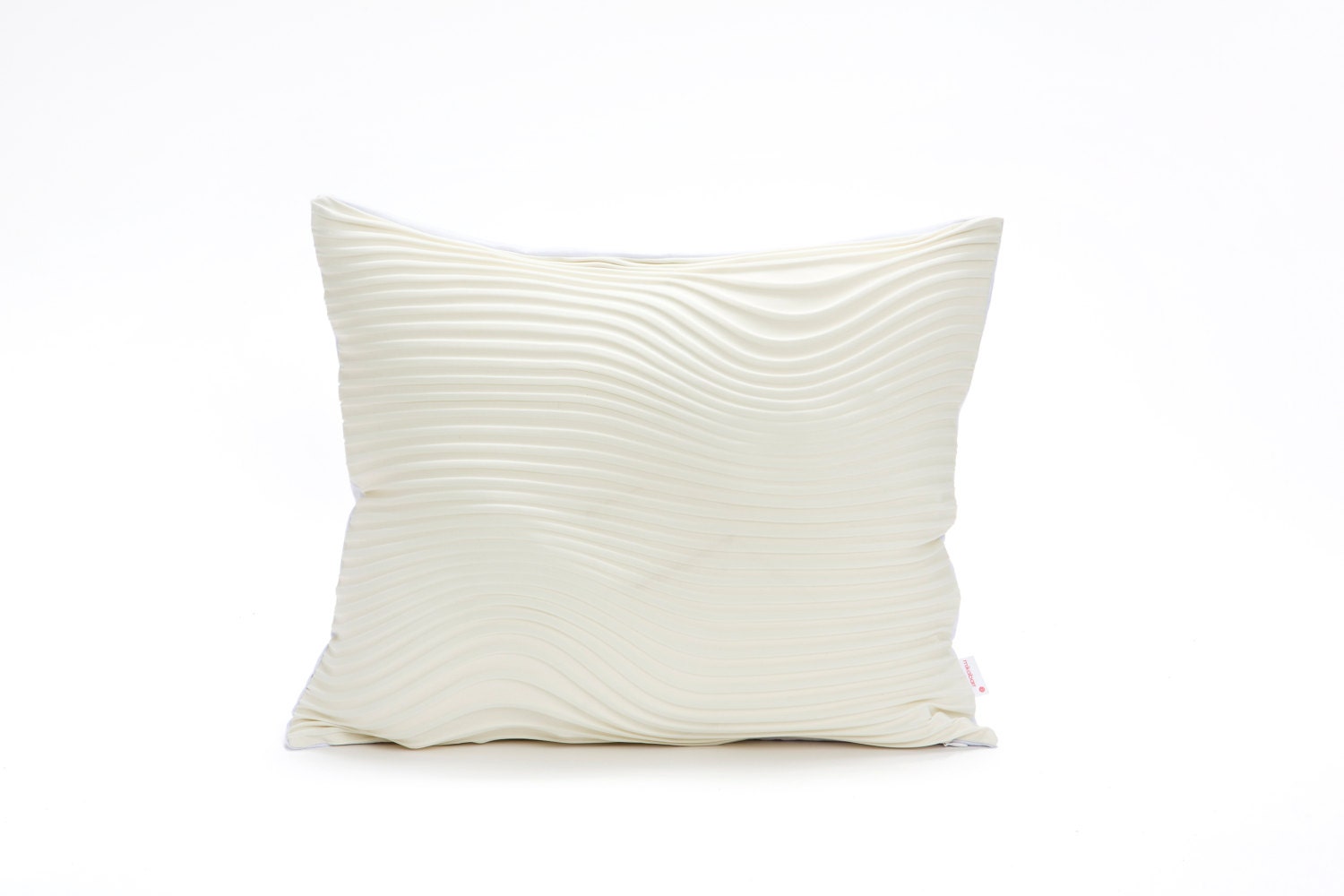Cream textured pillow cover50x45 cm/9.6X17.7 Nature