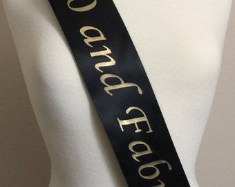 New Birthday Sash, Birthday Party Sash, Birthday Sash, 50th Birthday Party, 50th Birthday Gift, Fun Party Sash, 50 and Fabulous