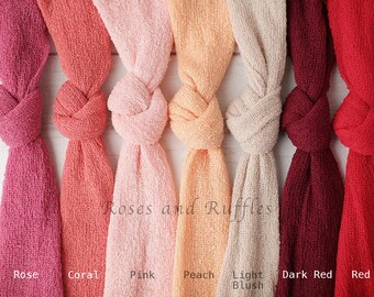 Newborn Stretch Wraps - Multiple Colors - Ready to Ship Stretchy Newborn Knit Wraps - Swaddle Wraps - Newborn Prop Wraps - Stretch Wraps