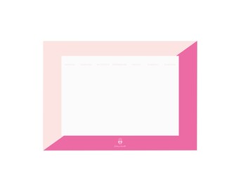 Blocco di Planner settimanale rosa e rosa