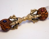 7 Chakra HEALING Wand WITH Dorje 8 1/2 Inches w/Crystal Ball On Sale Now!