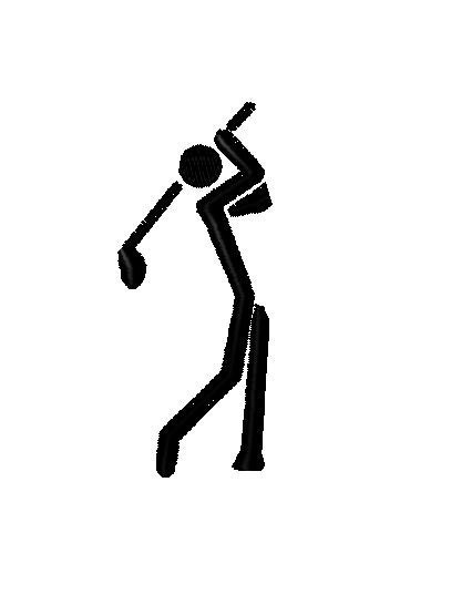 Boy Stick Figure GOLFER in 3 sizes