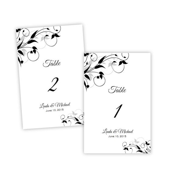 Items Similar To Table Number Template Elegant Quot Tiffany Quot Printable Template Instant Table Number Template Word