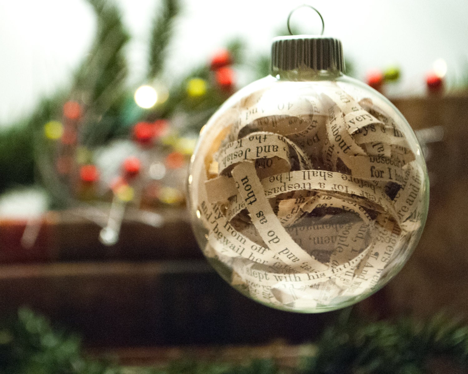 Christian Christmas Ornament Bible by ForWhomTheBookTolls on Etsy