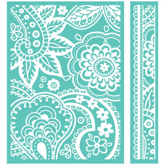 BIT of PAISLEY Cuttlebug Embossing Folder 5 x 7 in Border