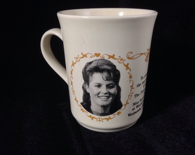 Vintage Coffee Mug, Royal HMS Wedding Coffee Cup, Royalty Prince Andrew & Sarah Ferguson, England